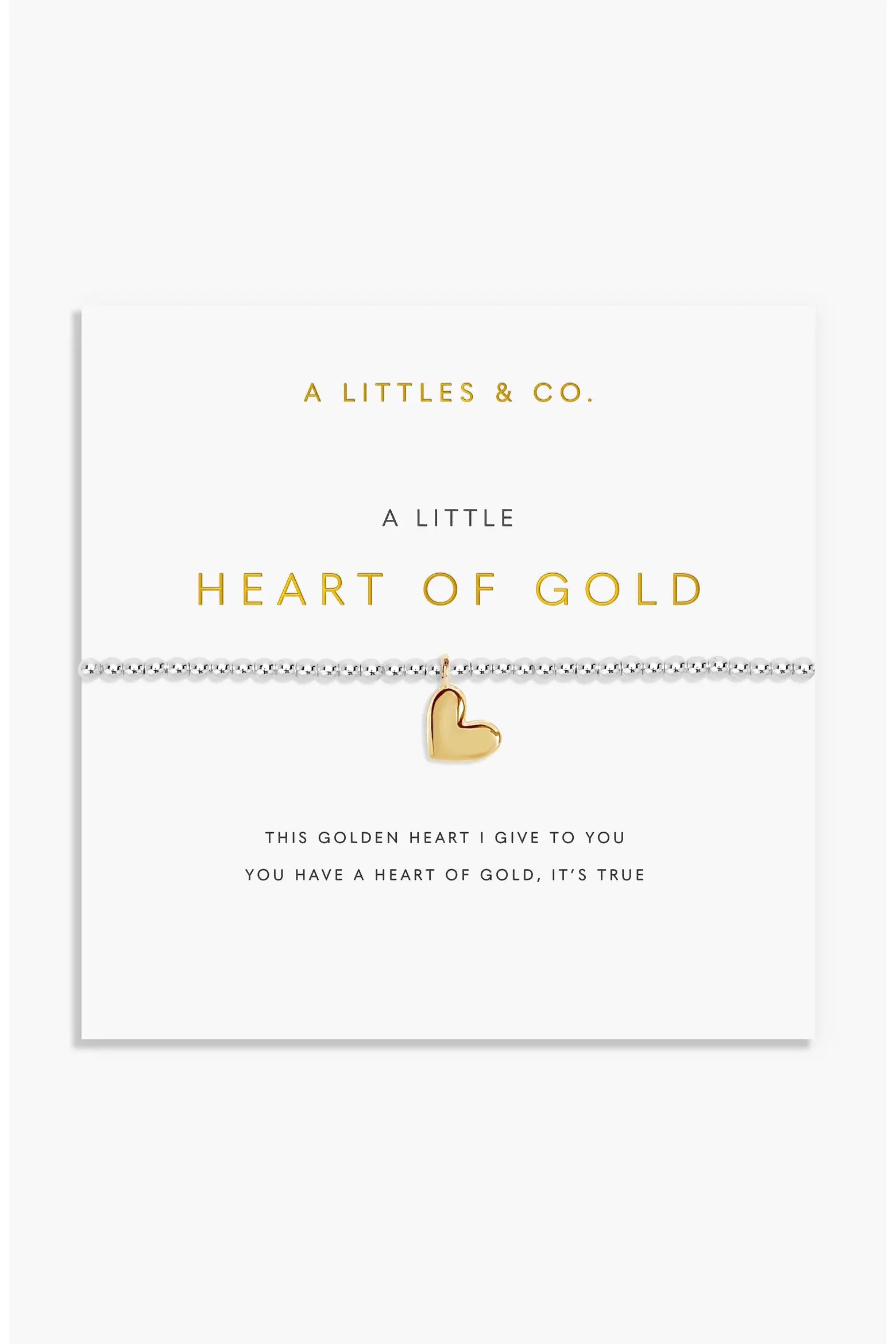 A Littles & Co Heart of Gold Stretch Bracelet