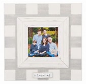 Glory Haus I Love Us Grey Plaid Photo Frame