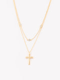 Michelle McDowell Cross Necklace Gold