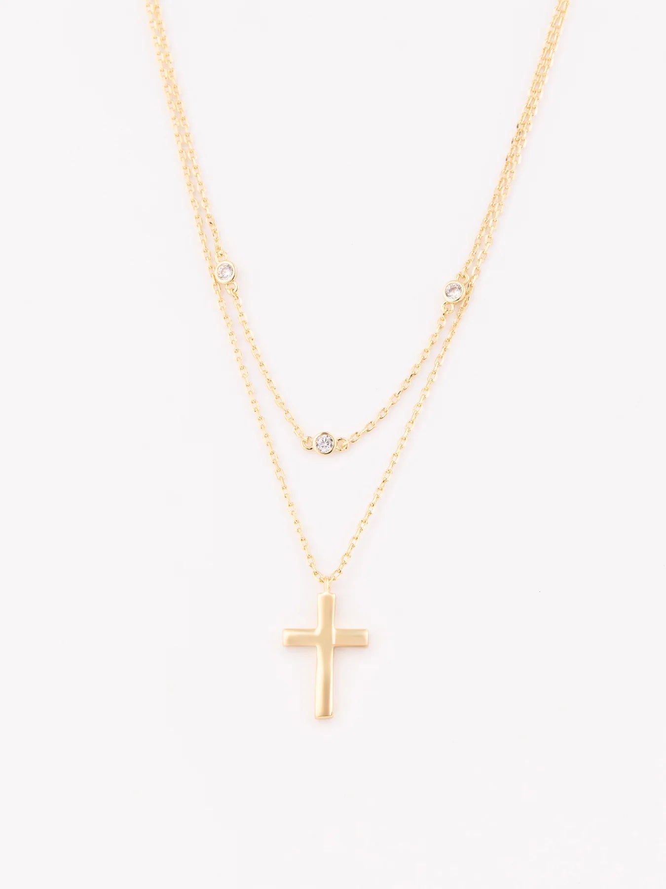 Michelle McDowell Cross Necklace Gold