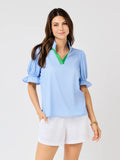 Mary Square Jessica Top Light Blue