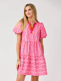 Mary Square Kinsley Mini Dress Heirloom Vine Pink