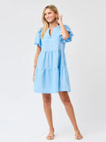 Mary Square Kinsley Mini Dress Light Blue