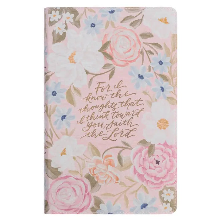KJV Floral Printed Jer. 29:11 Giant Print Bible