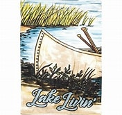 Magnolia Garden Lake Livin' Canoe Garden Flag