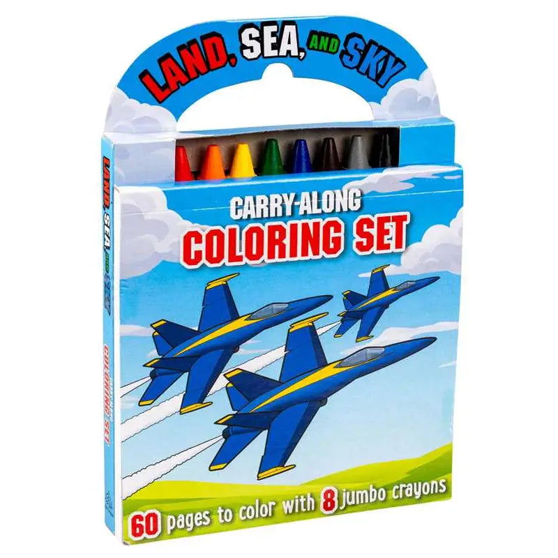 Land, Sea and Sky Carry along coloring set