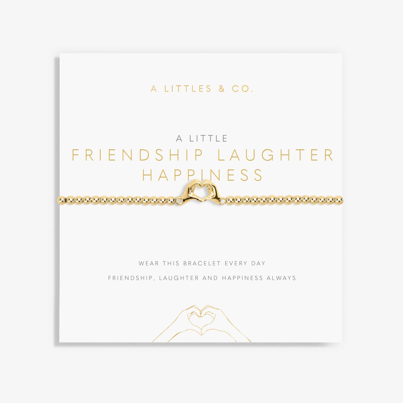 A Littles & Co Friendship Laughter Happiness Stretch Bracelet