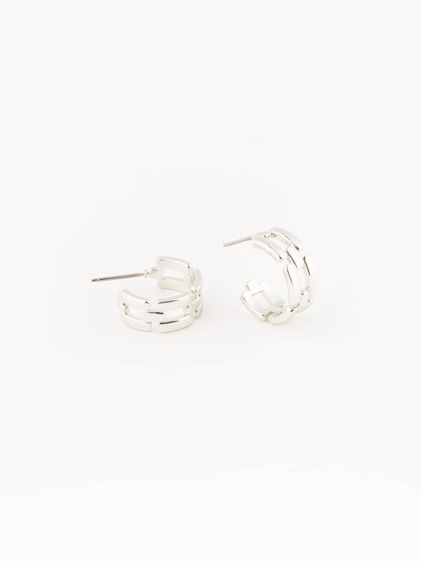 Michelle McDowell Layla Silver Hoop Earrings