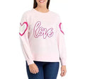 Mary Square Love Sweatshirt Pink