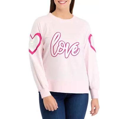 Mary Square Love Sweatshirt Pink