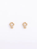 Michelle McDowell Luna Pearl Cross Earrings