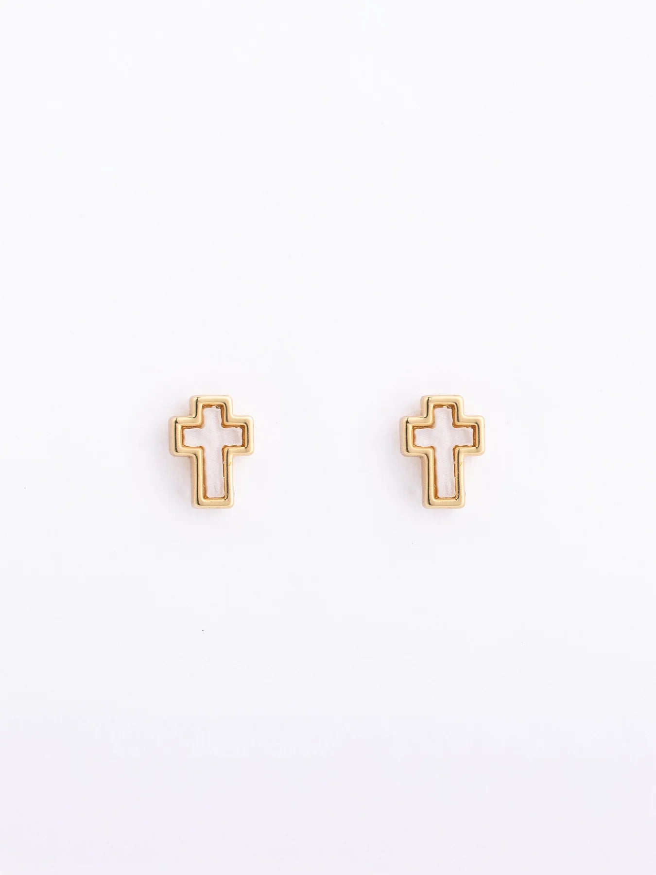 Michelle McDowell Luna Pearl Cross Earrings
