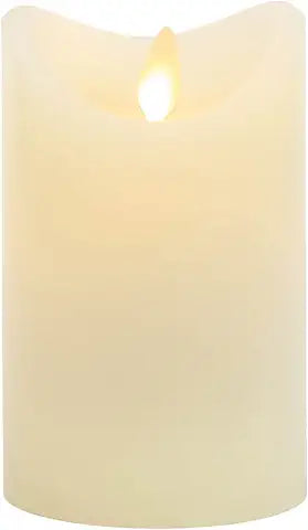 Luxury Lite LED Wax Pillar Candle with Flickering Flame