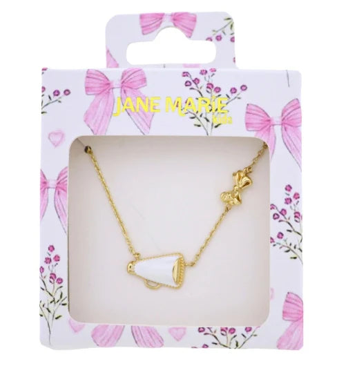 Jane Marie kids necklace gift set - cheer megaphone