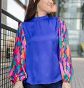 Mary Square Melanie Top Stroke of Luck Purple