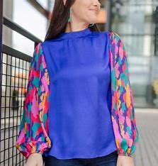 Mary Square Melanie Top Stroke of Luck Purple