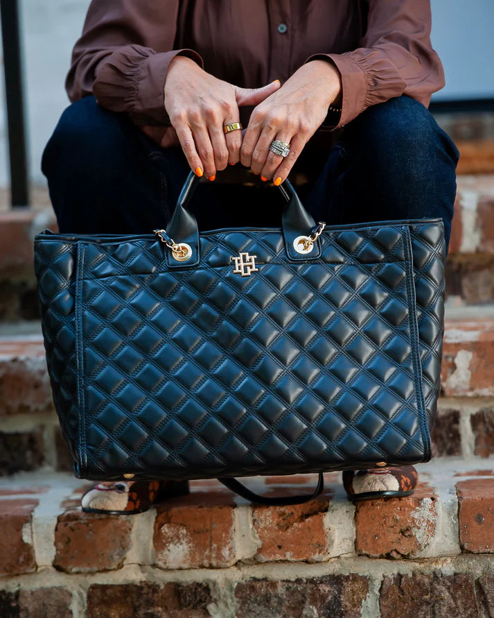 Caroline Hill Melissa Tote Bag Patent Black