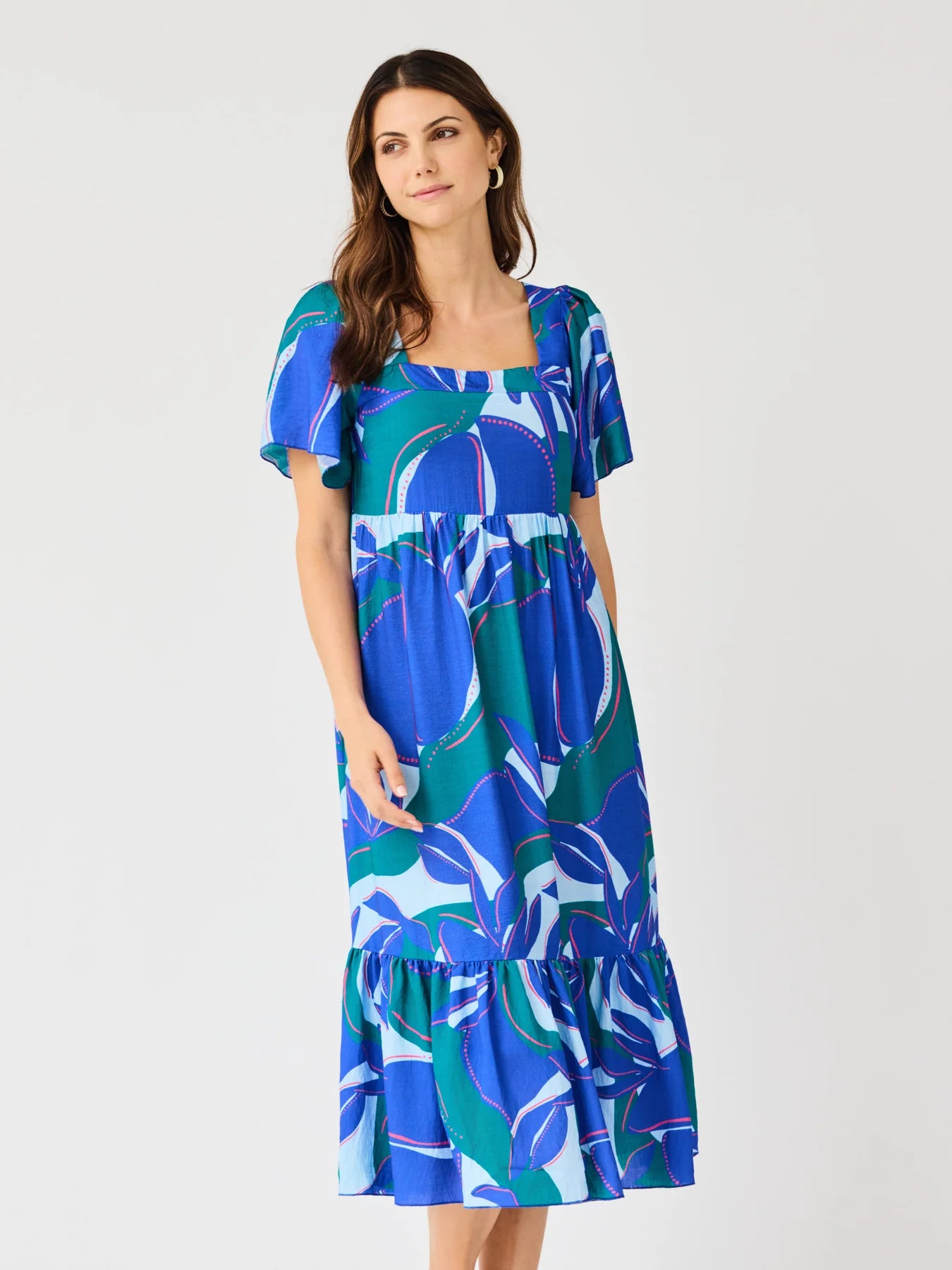 Mary Square Milena Dress In the Shade Blue