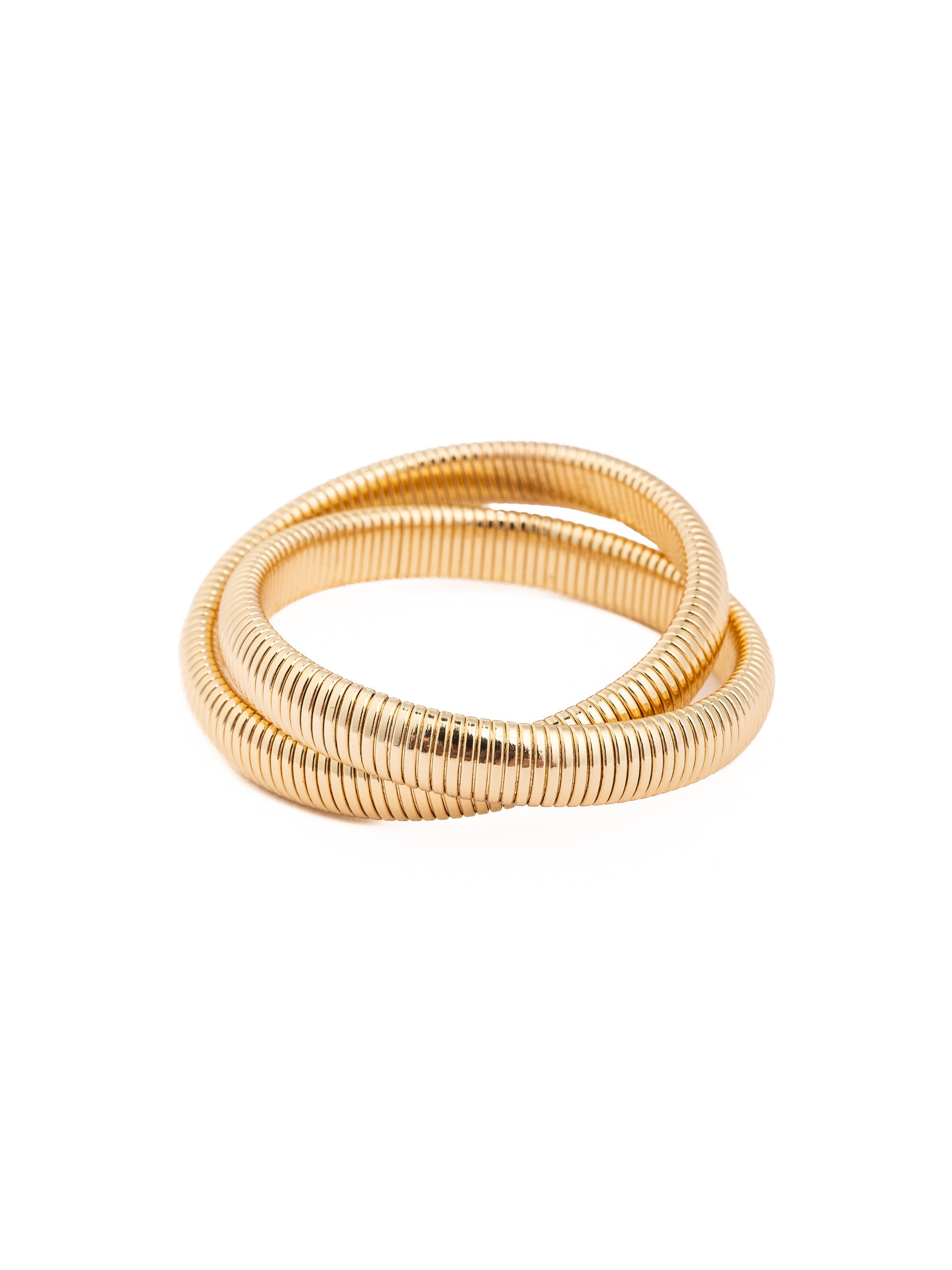 Michelle McDowell Bentley Gold 2pc Crossed Bangle