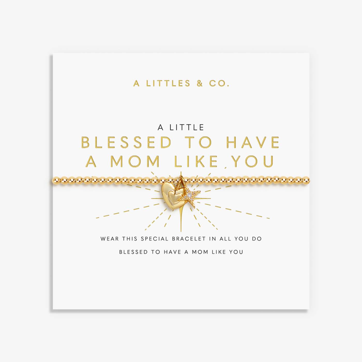 A Littles & Co Blessed to have a Mom like You Stretch Bracelet