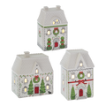 Ganz LED Holiday House Figurine Set 3pcs