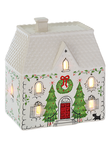 Ganz LED Holiday House Figurine Set 3pcs
