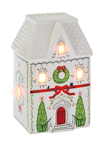 Ganz LED Holiday House Figurine Set 3pcs