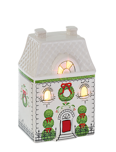 Ganz LED Holiday House Figurine Set 3pcs