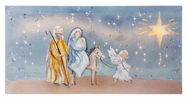 Ganz LED Watercolor Angel w/ Family Wall Decor