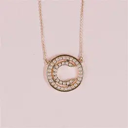 Michelle McDowell Initial Necklace Circle Pearl Pendant