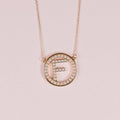 Michelle McDowell Initial Necklace Circle Pearl Pendant