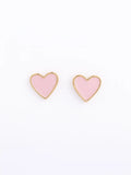 Michelle McDowell Girl Pink Hearts Stud Earrings