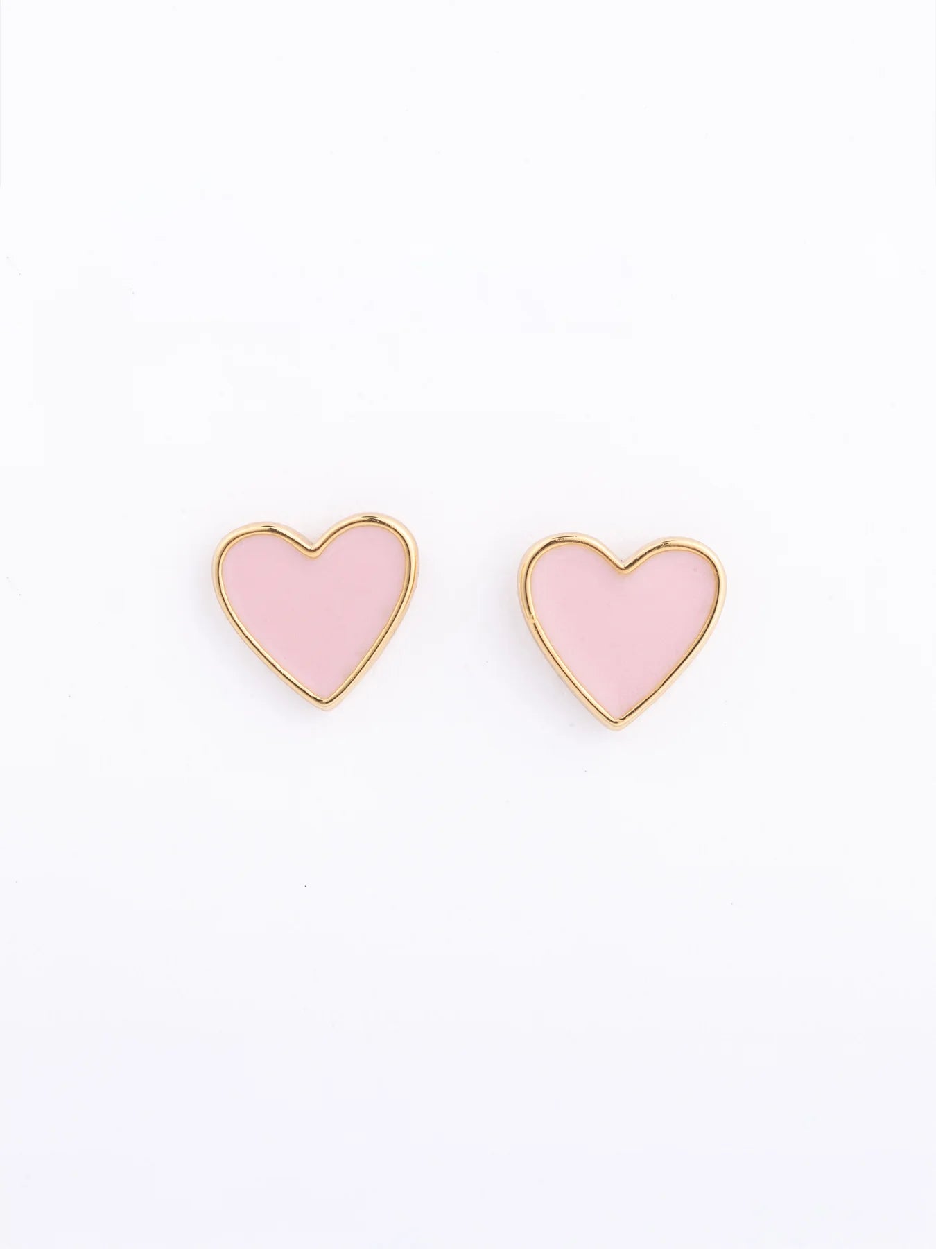 Michelle McDowell Girl Pink Hearts Stud Earrings