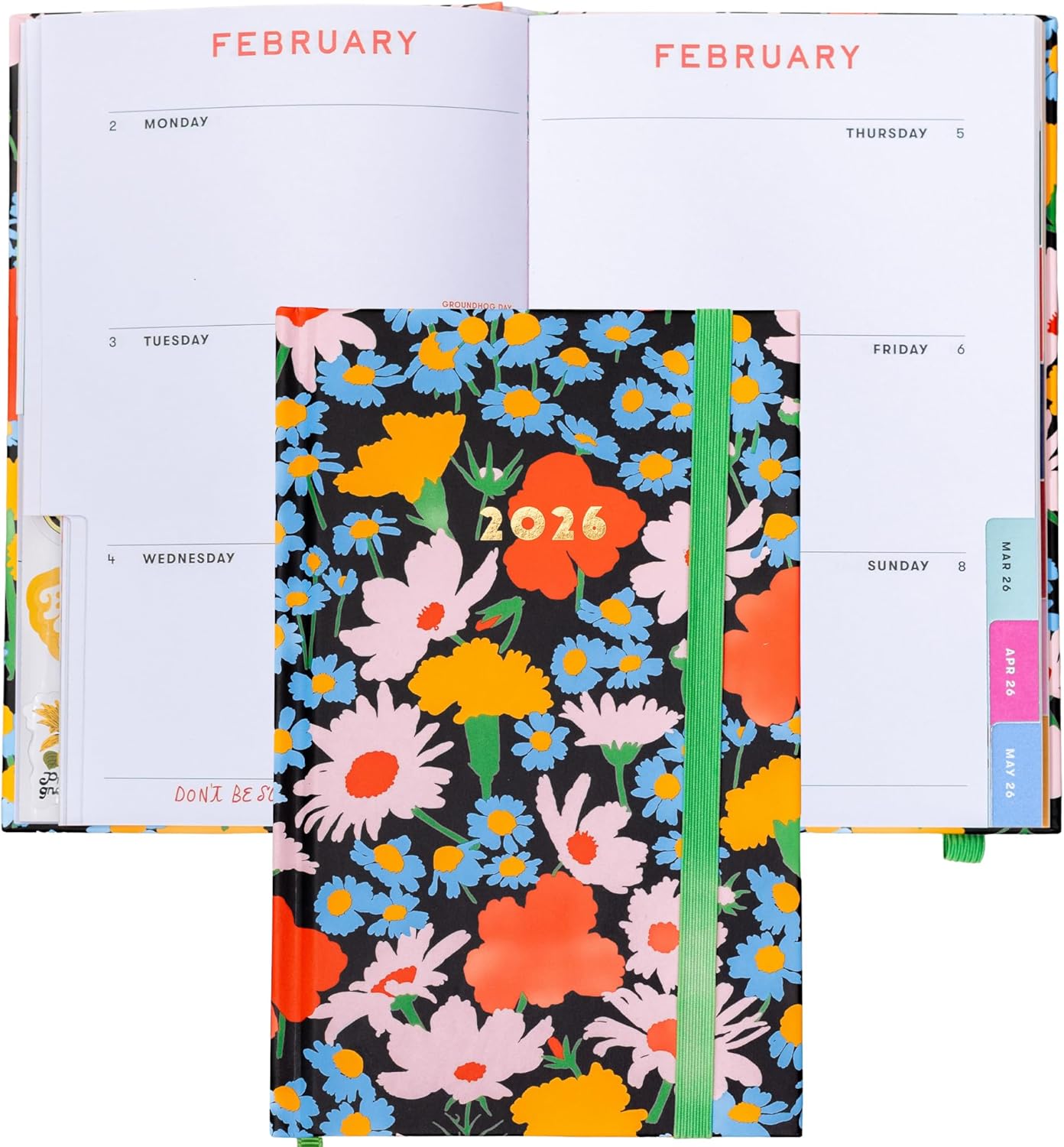 Ban.do black floral 2026 planner