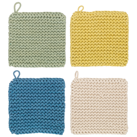 CBK Cotton Crochet Pot Holder 4pc set