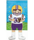 Magnolia Garden Purple Football Player Garden Flag