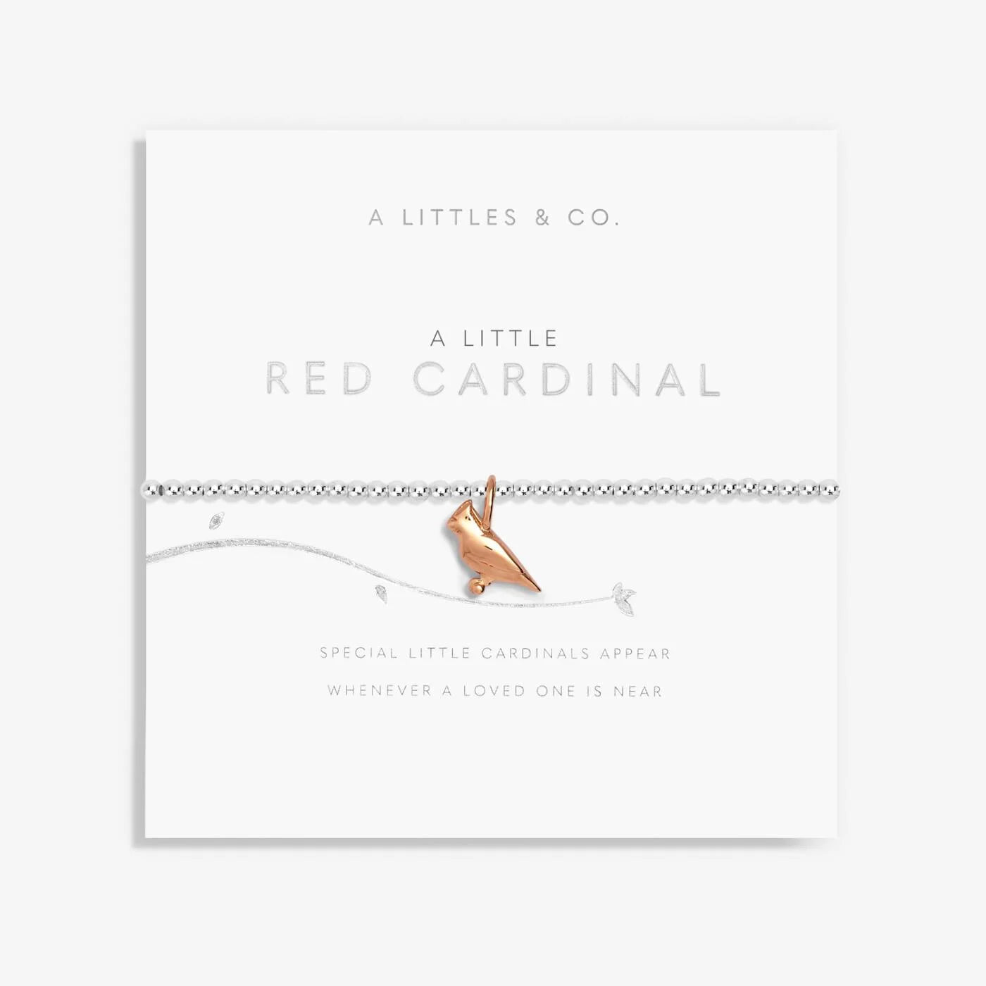 A Littles & Co Red Cardinal Stretch Bracelet