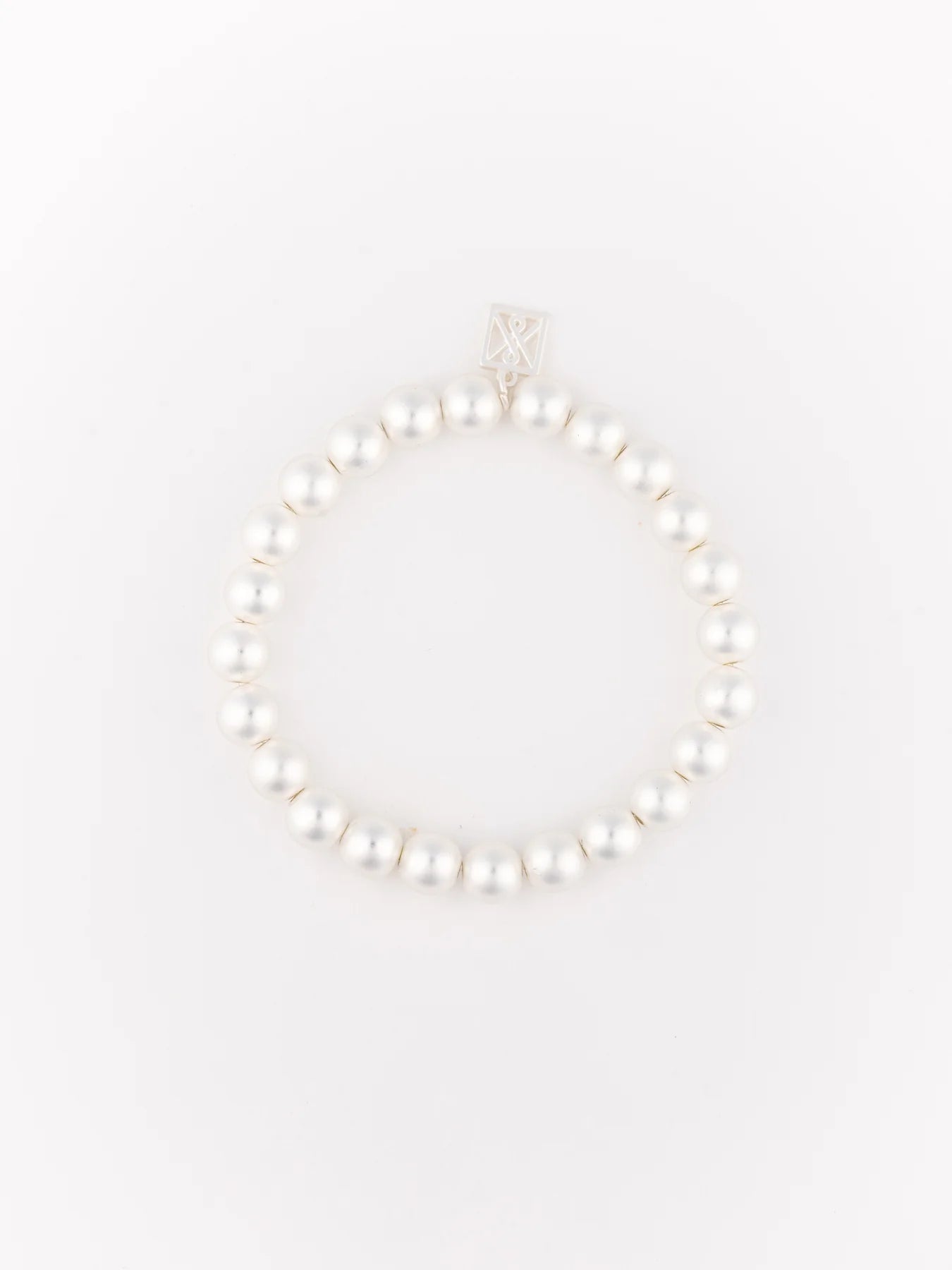 Michelle McDowell Matte Silver Beaded Stretch Bracelet
