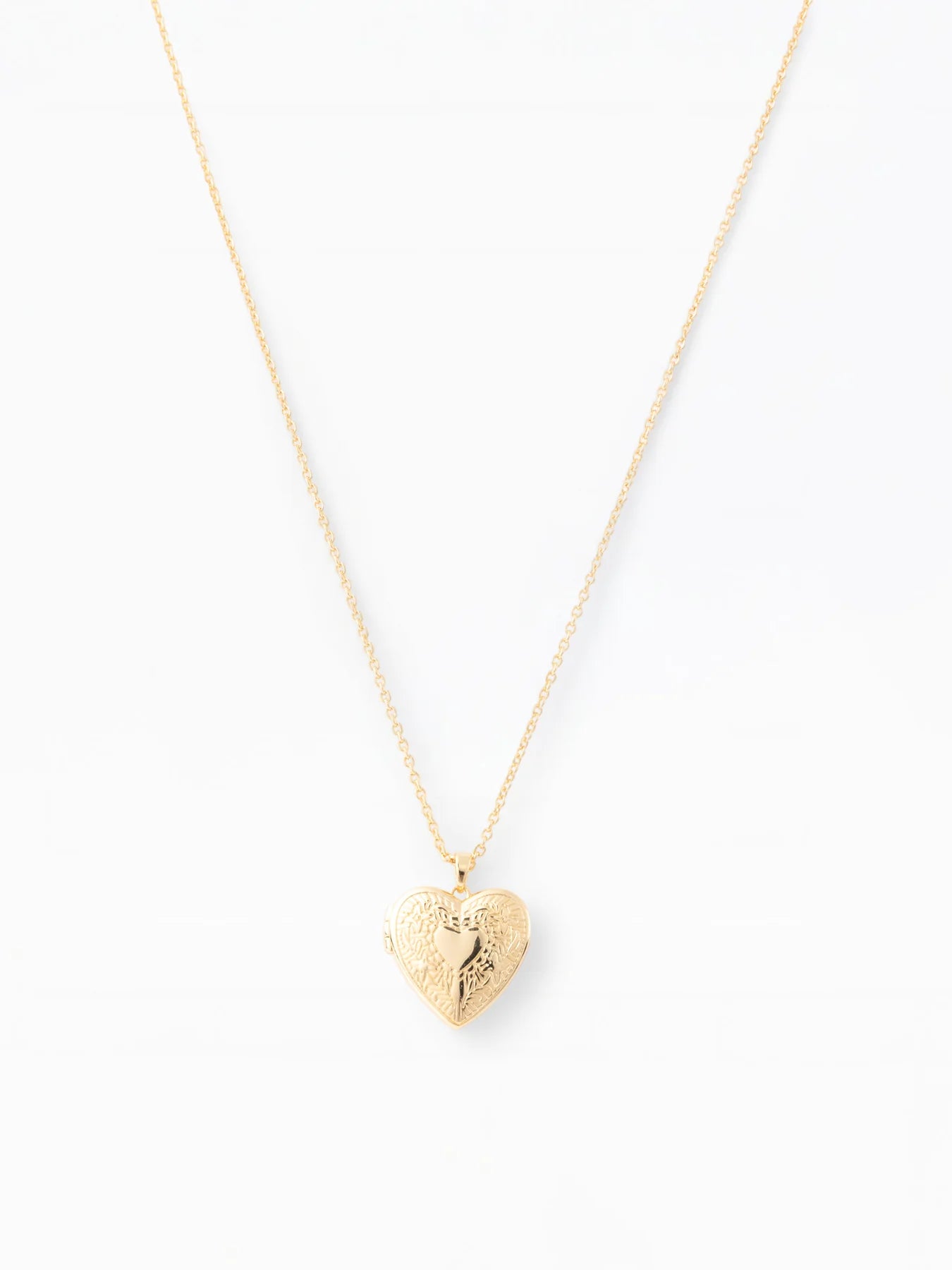 Michelle McDowell Sara Heart Locket Necklace Gold