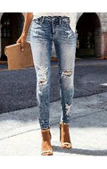 Special A Medium Dark Wash Midrise Super Skinny Jeans