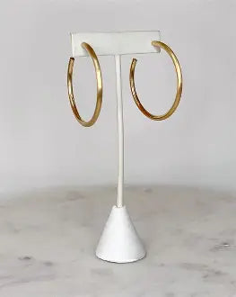 Michelle McDowell Stella Hoop Earrings Shiny Gold