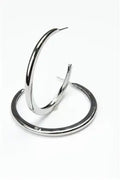 Michelle McDowell Stella Shiny Hoop Earrings Silver