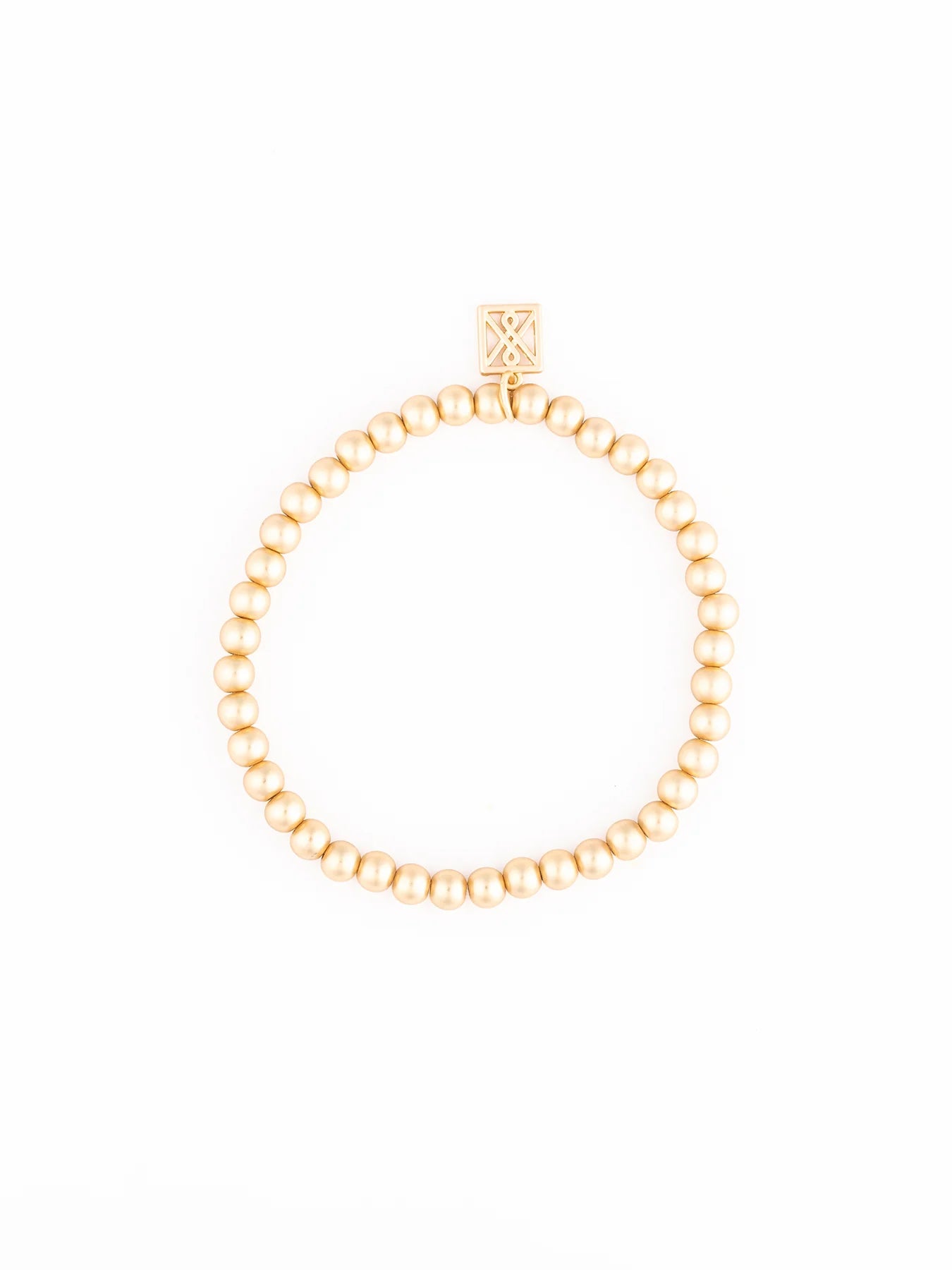 Michelle McDowell Matte Gold Beaded Stretch Bracelet