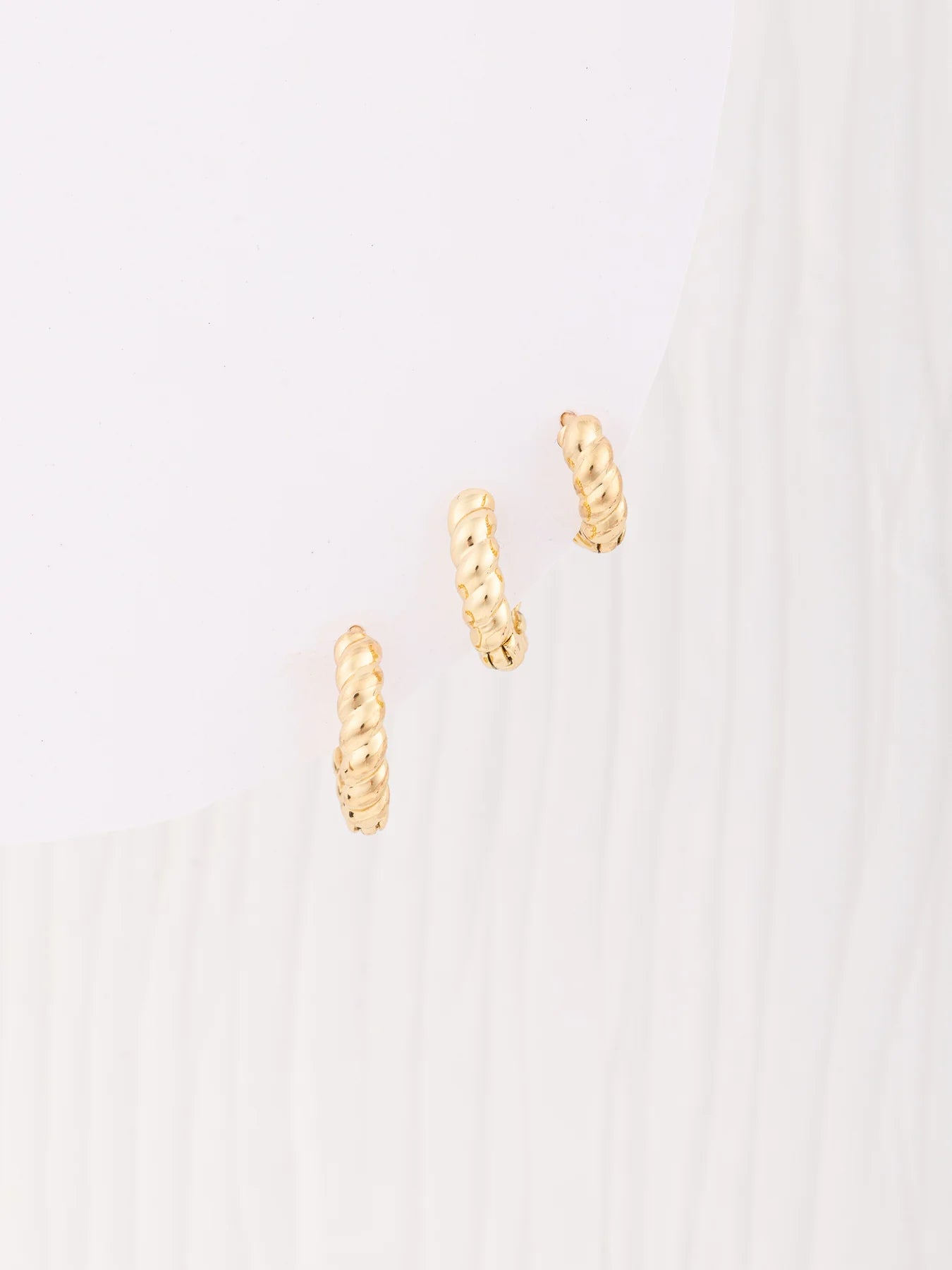 Michelle McDowell Willa Earrings 3 mini hoop set