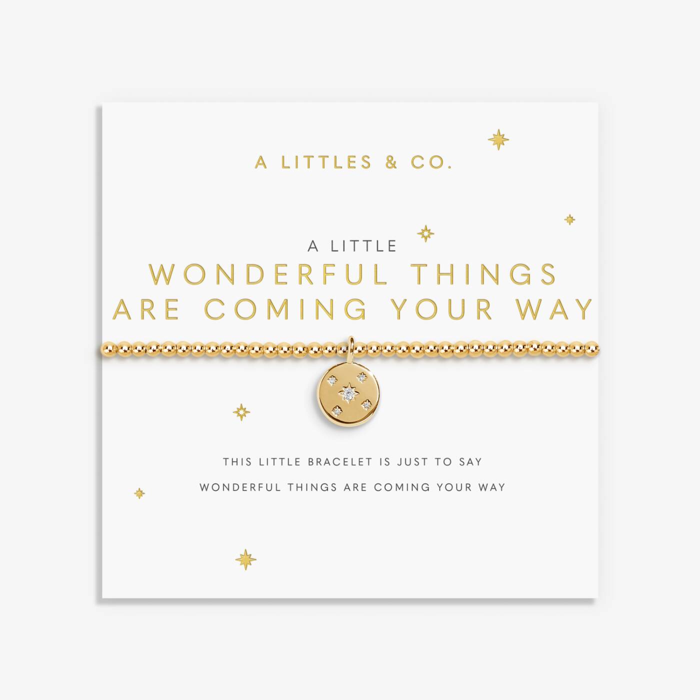 A Littles & Co Wonderful Things Are Coming your Way Stretch Bracelet